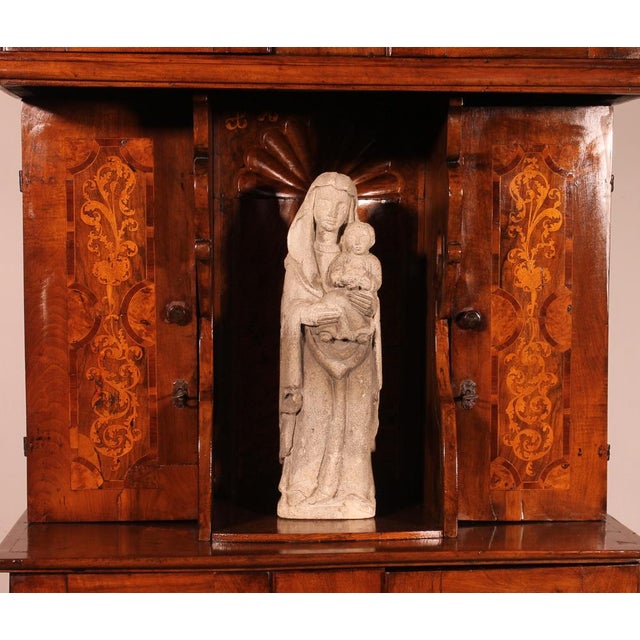 6 Doors Buffet in Walnut Dated 1639 For Sale - Image 6 of 17