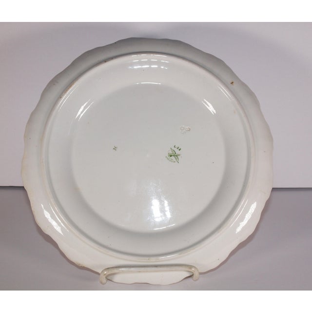 Unusual and Rare English Antique Tongue Plate Raised Center For Sale - Image 4 of 5