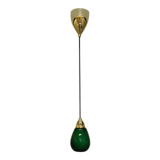 1990s Rosanna Toso Murano Pendant Lamp Green Glass For Sale