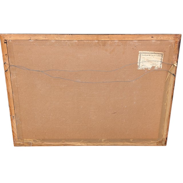 Beautiful signed Serigraph of a Liberty Ship passing a Lighthouse. Signed by the artist. Numbered #65/250. With COA on the...