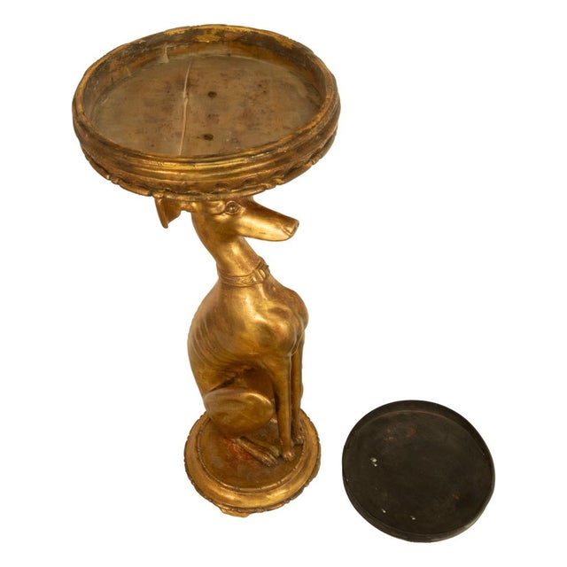 Antique French 18thC Louis XVI Gilt-Wood Greyhound Dog Jardinière Stand 1780 For Sale - Image 12 of 18