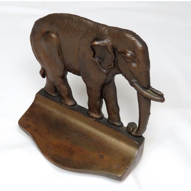 Vintage Solid Cast Bronze Elephant Bookends a Pair Chairish