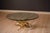 Mid Century Modern Brutalist sculptural round glass coffee in the manner of Silas Seandel, circa 1970's. Features an...