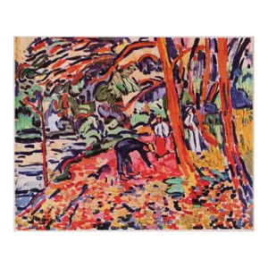 1948 M. Vlaminck "Landscape With Dead Wood" Second Edition Offset Lithograph