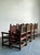 Vintage Spanish Leather and Wood Armchairs - Set of 6 For Sale - Image 12 of 14