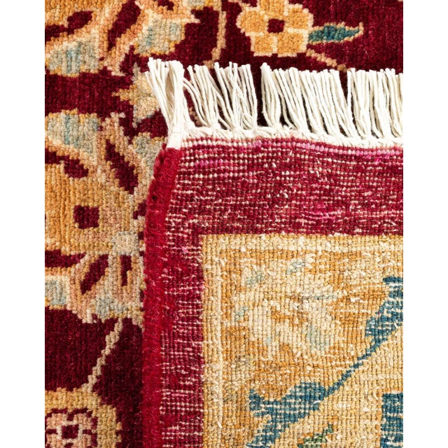 2000 - 2009 Mogul, One-of-a-Kind Hand-Knotted Area Rug in Red, 8' 1" x 10' 9" For Sale - Image 5 of 8
