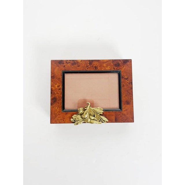 20th Century Brass, Glass and Burl Wood Box, France For Sale - Image 4 of 15
