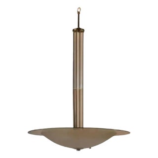 J Robert Scott Crystal Rod Chandelier, Oah With Canopy & Stem For Sale