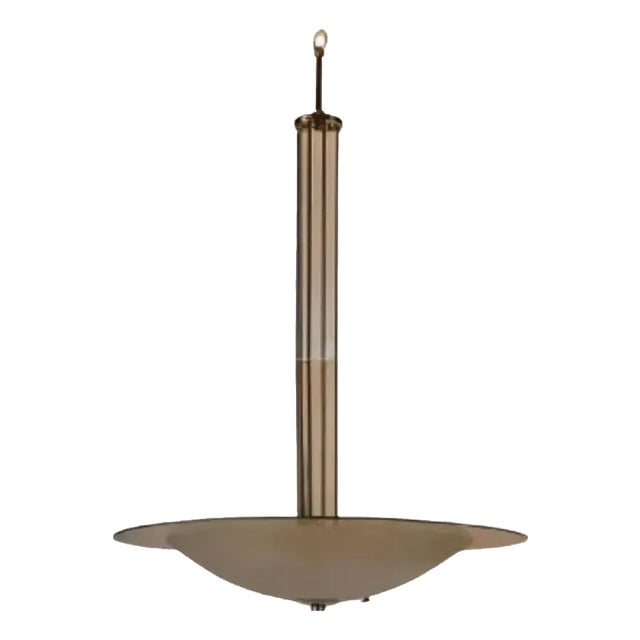 J Robert Scott Crystal Rod Chandelier, Oah With Canopy & Stem For Sale