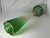 Green Antique Moser Green to Clear Trumpet Vase: Bohemian Gold Gilt Decor (18.5") For Sale - Image 8 of 10