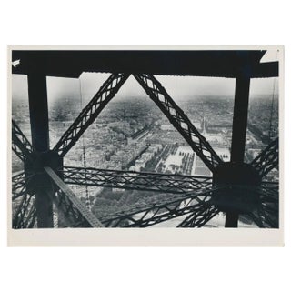 Eiffel Tower, France, 1950s, Black & White Photograph For Sale