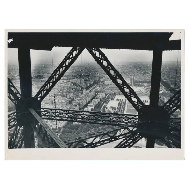Eiffel Tower, France, 1950s, Black & White Photograph For Sale