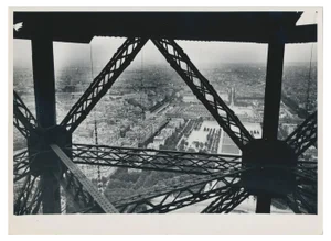 Eiffel Tower, France, 1950s, Black & White Photograph