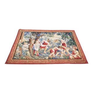 Large Italian School Tapestry With Children For Sale