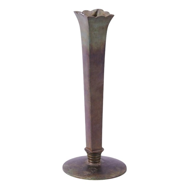 Swedish Art Deco Bronze Vase from GAB Guldsmedsaktiebolaget, 1930s For Sale