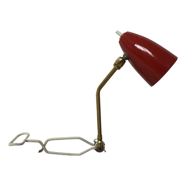 Small Vintage Italian Clamp Lamp, 1950s For Sale
