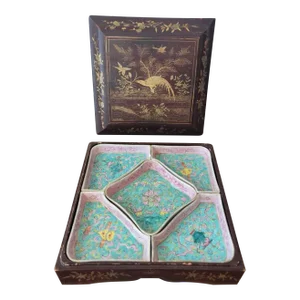 Antique Chinese Famille Rose Porcelain Sweetmeat Dishes