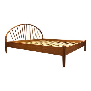 Jespersen Danish Modern Teak King Bed For Sale