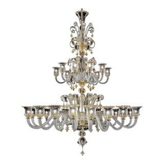 Imperial Style “Rigadin” Murano Glass Chandelier in Venetian Design For Sale