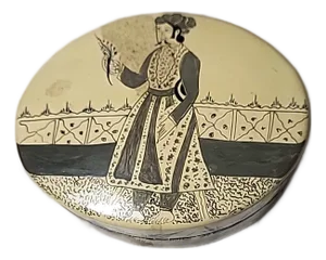 1960s Kashmiri Papier-Mâché Trinket Box