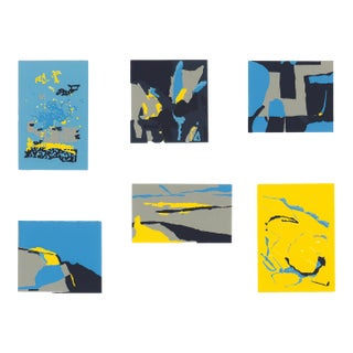 Josef Albers 1963 "Interaction of Color" Folder Xviii-12 Right Side Silkscreen Print For Sale