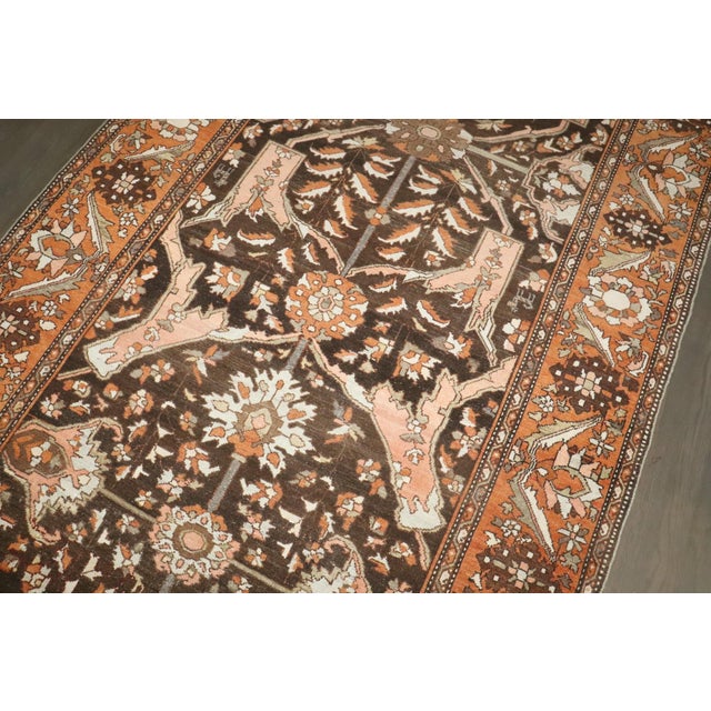 Antique Brown Bakhtiari Corridor Runner - 5'2" x 15'6" For Sale - Image 10 of 10