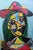 Mid-Century Modern Vintage Cubist Female Portrait For Sale - Image 3 of 5