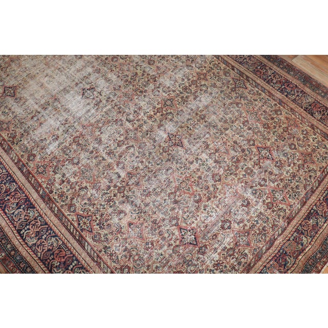 Rustic Early 20th Century Rustic Worn Fereghan Gallery Rug - 6'8" x 16'4" For Sale - Image 3 of 10