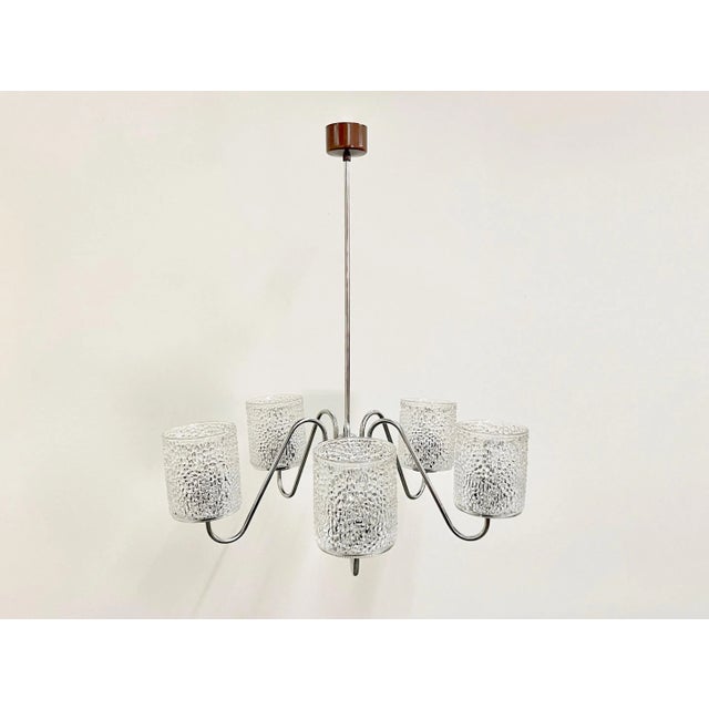 Vintage 5-Arm Chandelier from Lidokov, 1970s For Sale - Image 4 of 11
