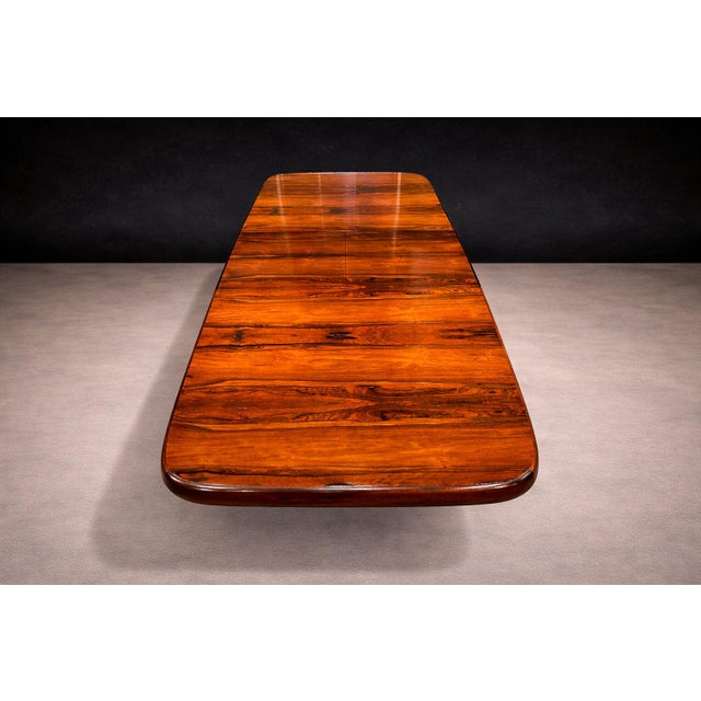 Brazilian Mid-Century Modern Extendable Dining Table in Rosewood, Loher, 1960s For Sale - Image 9 of 11