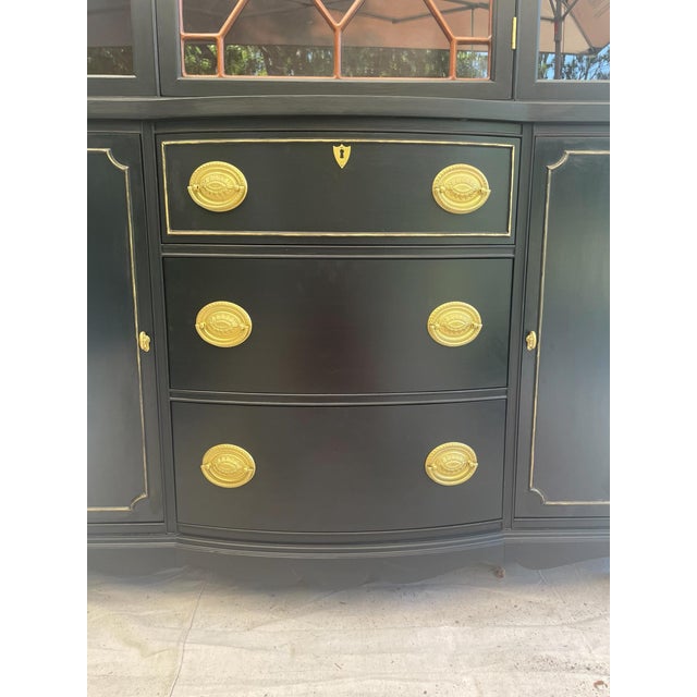 Vintage Hepplewhite China Cabinet For Sale - Image 9 of 12