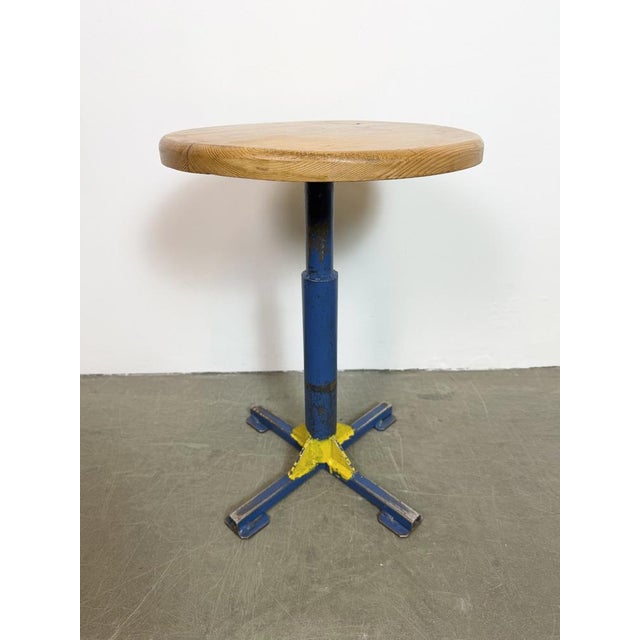 Vintage Industrial Workshop Stool, 1960s For Sale - Image 11 of 14