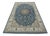 Fine Nain Rug 8'10'' X 12'3'' Blue Wool Traditional Hand-Knotted Oriental Carpet For Sale