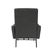 Black Mid-Century Modern Reclining Lounge Chair in Gray Fabric, Italy, 1950 For Sale - Image 8 of 9