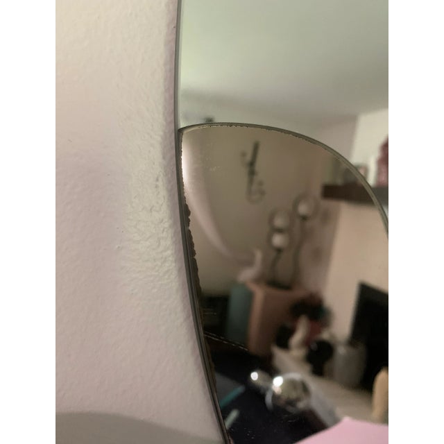 1980s Vintage 80's Art Glass Wall Mirror With Calla Lilies For Sale - Image 5 of 9