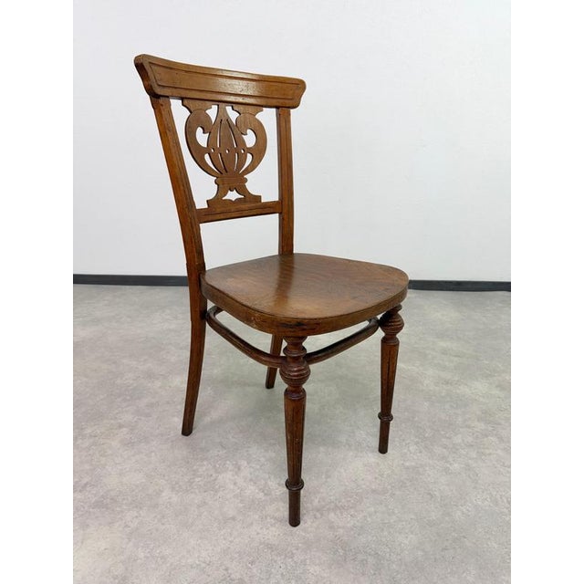 Antique Viennese Secession Bentwood Dining Chair from Thonet, 1890s For Sale - Image 3 of 14