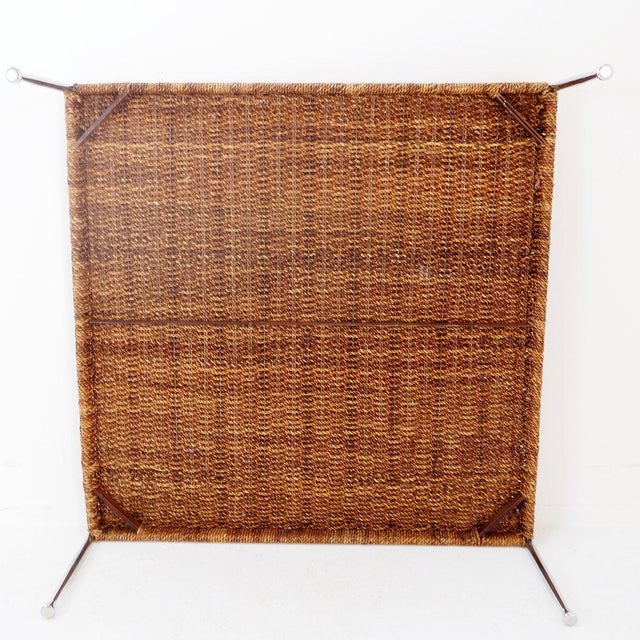 Large Square Coffee Table with Rope Top For Sale - Image 6 of 9