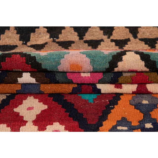 Mid 20th Century Mid-20th Century Vintage Kilim Runner Rug 3' 7" X 11' 4''. For Sale - Image 5 of 13