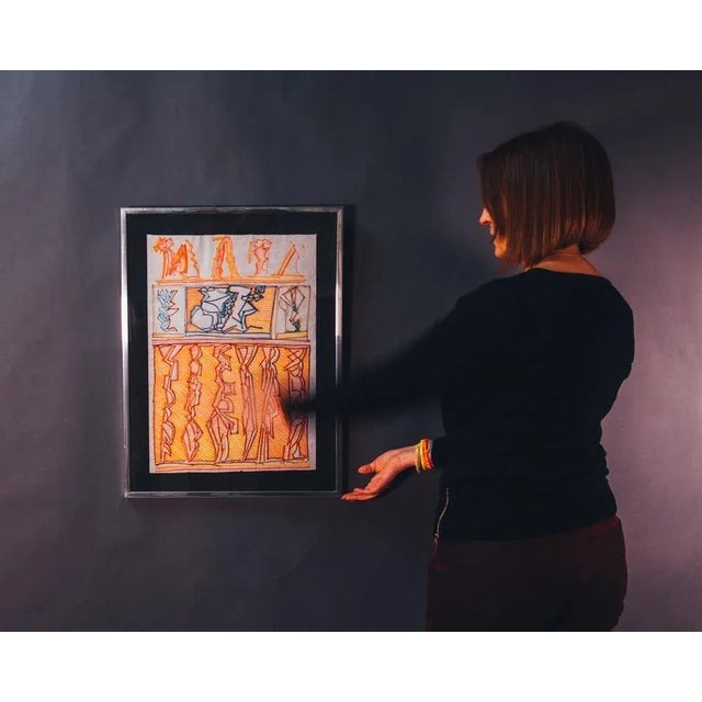 Important watercolour on paper 'Untitled' by the great Italian artist Riccardo Licata. Dated and signed at lower right "74...