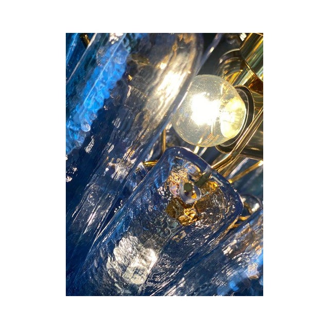 Glass Blue Selle Murano Glass Chandelier from Simoeng For Sale - Image 7 of 14