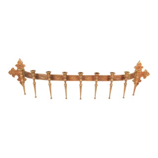 Vintage Syroco Resin 9 Candle Gothic Inspired Wall Sconce / Candelabra For Sale