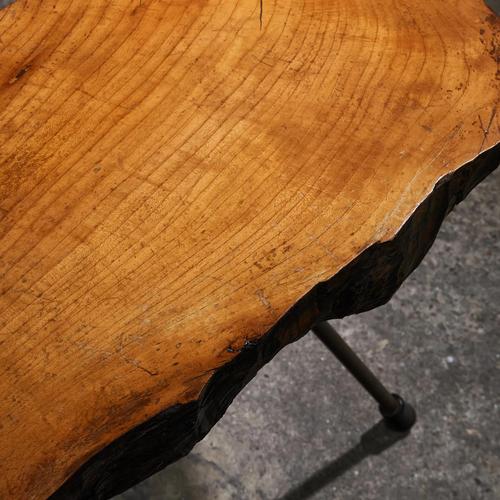 Tripod Wooden Coffee Table in the manner of Carl Aubock, Austria For Sale - Image 9 of 12