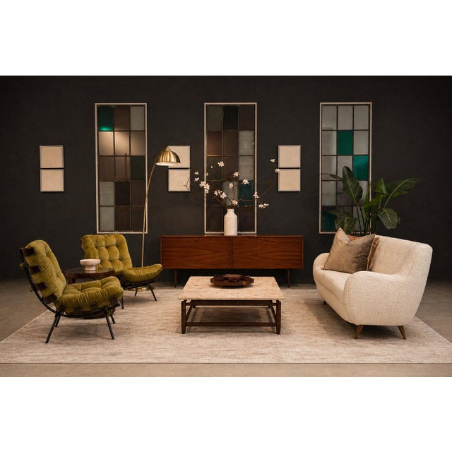 Pair of “Costela” Armchairs in Brazilian Hardwood & Olive Mohair, by Martin Eisler, Brazil, 1956 For Sale - Image 16 of 18