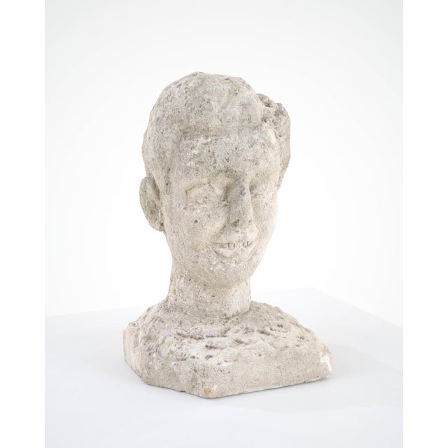 Early 20th Century 20th Century Belgian Concrete Bust For Sale - Image 5 of 18