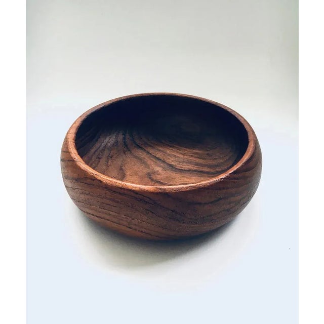 1960s Mid-Century Scandinavian Round Teak Bowl Set, Denmark, 1960s, Set of 2 For Sale - Image 5 of 12