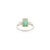 Metal 18k Gold Natural Emerald Cocktail Diamond Ring Gifts for Mom Size 5 For Sale - Image 7 of 12