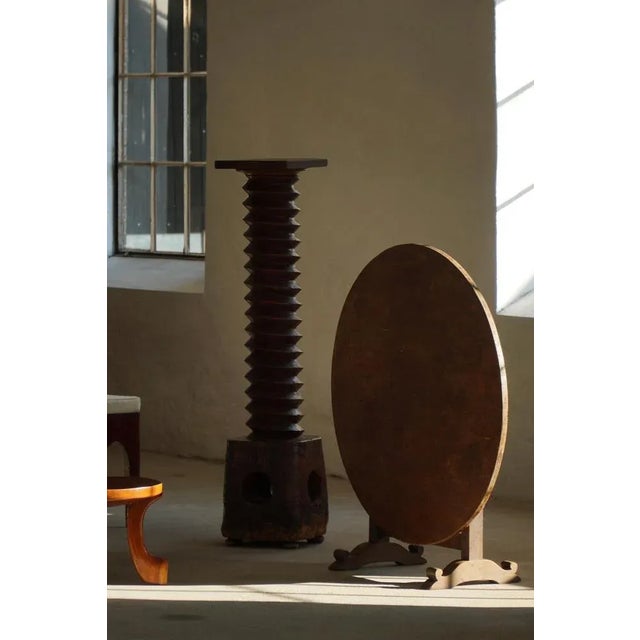 Large 19th Century French Sculptural Wood Wine Press, 1890s For Sale - Image 4 of 18