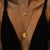 Contemporary Golden Warrior Goddess Medallion Necklace For Sale - Image 3 of 12