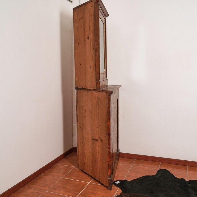 Brown Corner Cabinet with Mirror, 1800 For Sale - Image 8 of 10