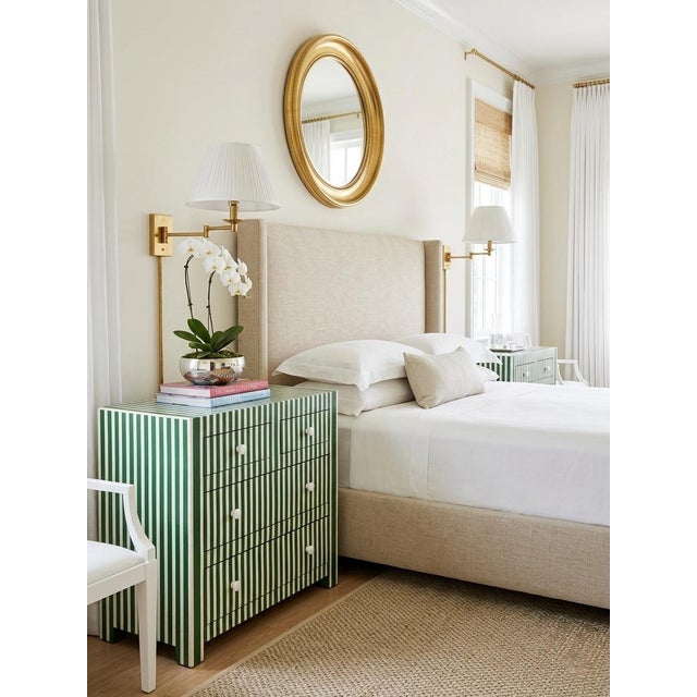 Exquisite Moroccan Resin Inlay Striped Chest of Drawers For Sale - Image 9 of 10